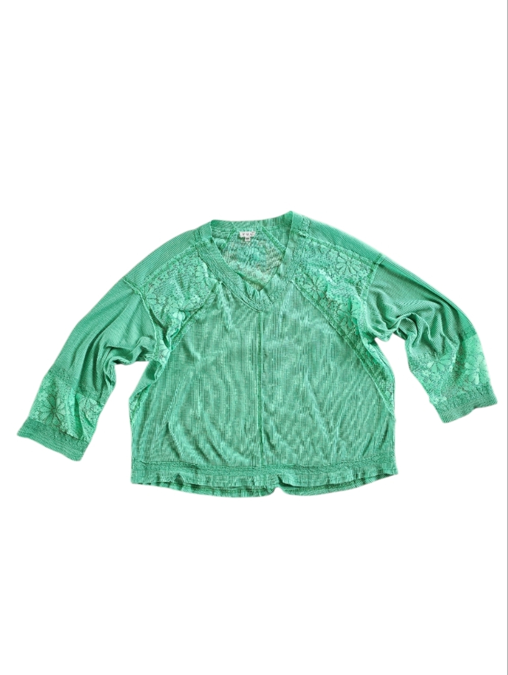 POL Lace Floral Sweatshirt Oversized Top - Picture 3 of 10